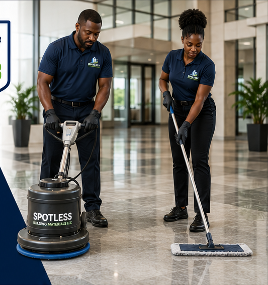 Spotless cleaning team